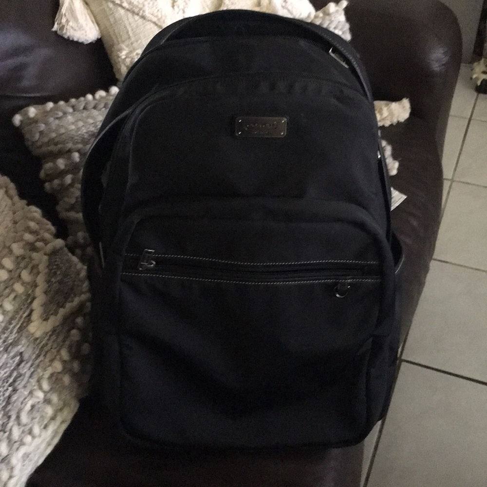 COACH Canvas Backpack 🎒 w Leather Straps